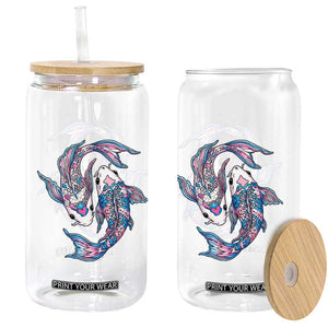 Transgender Ally Koi Fish Glass Can Funny Japanese Art Graphic