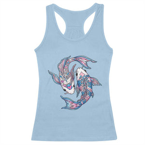 Transgender Ally Koi Fish Racerback Tank Top Funny Japanese Art Graphic