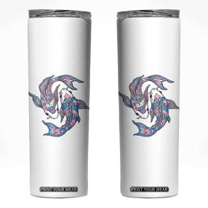 Transgender Ally Koi Fish Skinny Tumbler Funny Japanese Art Graphic TS12 White Print Your Wear