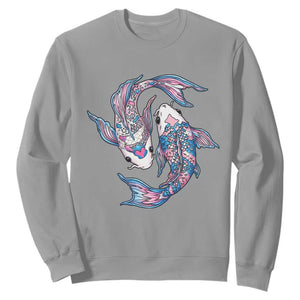 Transgender Ally Koi Fish Sweatshirt Funny Japanese Art Graphic