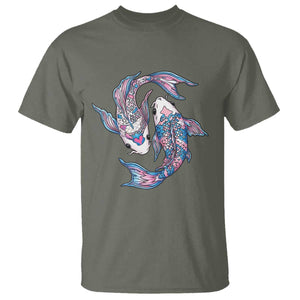 Transgender Ally Koi Fish T Shirt Funny Japanese Art Graphic