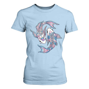 Transgender Ally Koi Fish T Shirt For Women Funny Japanese Art Graphic TS12 Light Blue Print Your Wear