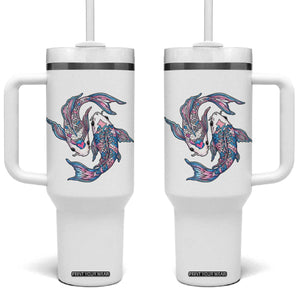 Transgender Ally Koi Fish Tumbler With Handle Funny Japanese Art Graphic