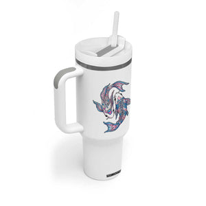 Transgender Ally Koi Fish Tumbler With Handle Funny Japanese Art Graphic