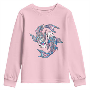 Transgender Ally Koi Fish Youth Sweatshirt Funny Japanese Art Graphic