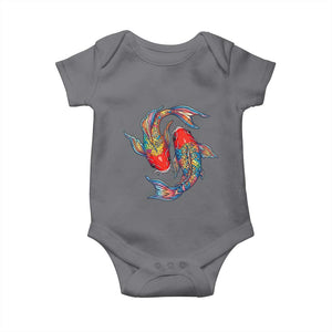 Rainbow Koi Fish LGBTQ Pride Baby Onesie Colorful Japanese Carp
