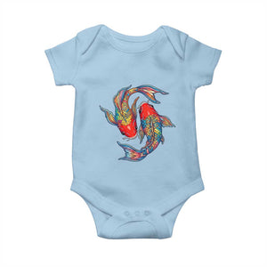 Rainbow Koi Fish LGBTQ Pride Baby Onesie Colorful Japanese Carp
