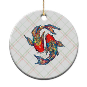 Rainbow Koi Fish LGBTQ Pride Ceramic Ornament Colorful Japanese Carp
