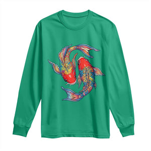Rainbow Koi Fish LGBTQ Pride Long Sleeve Shirt Colorful Japanese Carp TS12 Irish Green Print Your Wear