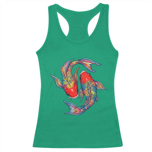 Rainbow Koi Fish LGBTQ Pride Racerback Tank Top Colorful Japanese Carp TS12 Irish Green Print Your Wear
