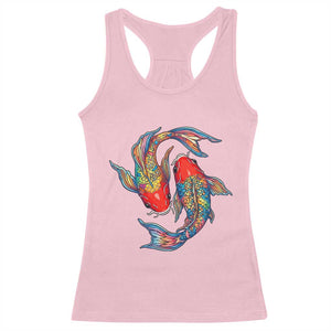 Rainbow Koi Fish LGBTQ Pride Racerback Tank Top Colorful Japanese Carp TS12 Light Pink Print Your Wear