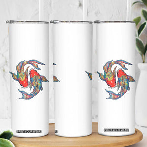 Rainbow Koi Fish LGBTQ Pride Skinny Tumbler Colorful Japanese Carp TS12 Print Your Wear