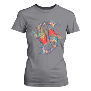 Rainbow Koi Fish LGBTQ Pride T Shirt For Women Colorful Japanese Carp TS12 Charcoal Print Your Wear