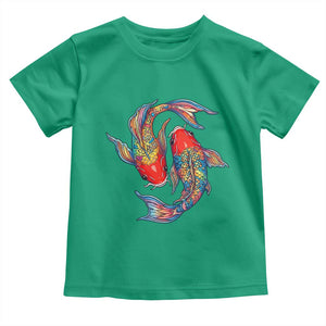 Rainbow Koi Fish LGBTQ Pride Toddler T Shirt Colorful Japanese Carp TS12 Irish Green Print Your Wear