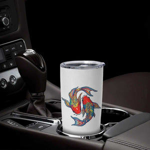 Rainbow Koi Fish LGBTQ Pride Tumbler Cup Colorful Japanese Carp