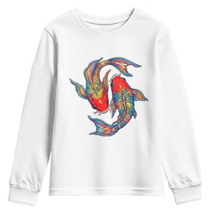 Rainbow Koi Fish LGBTQ Pride Youth Sweatshirt Colorful Japanese Carp