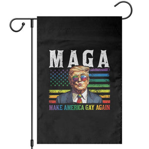 Make America Gay Again Garden Flag LGBTQ Political Satire