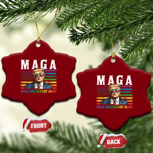 Make America Gay Again Ceramic Ornament LGBTQ Political Satire