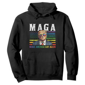 Make America Gay Again Hoodie LGBTQ Political Satire