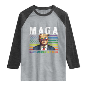 Make America Gay Again Raglan Shirt LGBTQ Political Satire