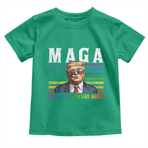 Make America Gay Again Toddler T Shirt LGBTQ Political Satire TS12 Irish Green Print Your Wear
