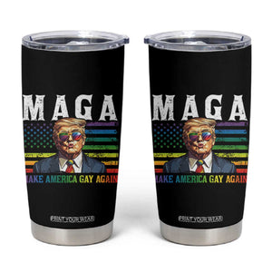 Make America Gay Again Tumbler Cup LGBTQ Political Satire