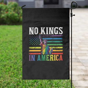 No Kings In America LGBT Pride Garden Flag Anti Authoritarian Political