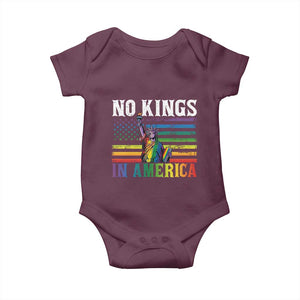 No Kings In America LGBT Pride Baby Onesie Anti Authoritarian Political