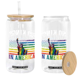 No Kings In America LGBT Pride Glass Can Anti Authoritarian Political TS12 Print Your Wear