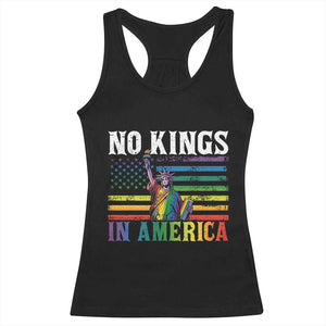 No Kings In America LGBT Pride Racerback Tank Top Anti Authoritarian Political TS12 Black Print Your Wear
