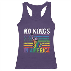 No Kings In America LGBT Pride Racerback Tank Top Anti Authoritarian Political TS12 Purple Print Your Wear