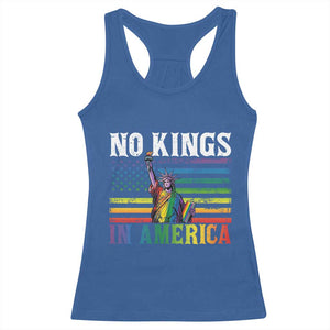 No Kings In America LGBT Pride Racerback Tank Top Anti Authoritarian Political TS12 Royal Blue Print Your Wear