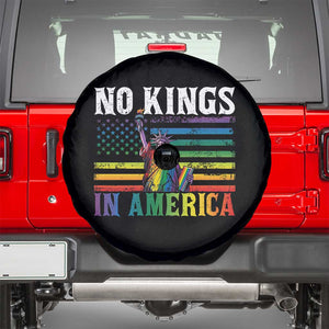 No Kings In America LGBT Pride Spare Tire Cover Anti Authoritarian Political TS12 Black Print Your Wear