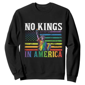 No Kings In America LGBT Pride Sweatshirt Anti Authoritarian Political TS12 Black Print Your Wear