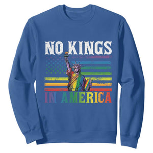 No Kings In America LGBT Pride Sweatshirt Anti Authoritarian Political TS12 Royal Blue Print Your Wear