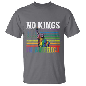No Kings In America LGBT Pride T Shirt Anti Authoritarian Political TS12 Charcoal Print Your Wear
