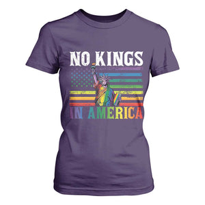 No Kings In America LGBT Pride T Shirt For Women Anti Authoritarian Political TS12 Purple Print Your Wear