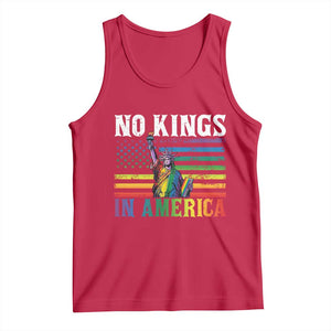 No Kings In America LGBT Pride Tank Top Anti Authoritarian Political TS12 Red Print Your Wear