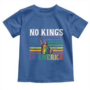 No Kings In America LGBT Pride Toddler T Shirt Anti Authoritarian Political TS12 Royal Blue Print Your Wear