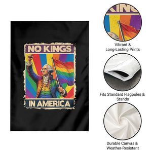 Funny Patriotic LGBT Graphic Garden Flag No Kings In America TS12 Print Your Wear