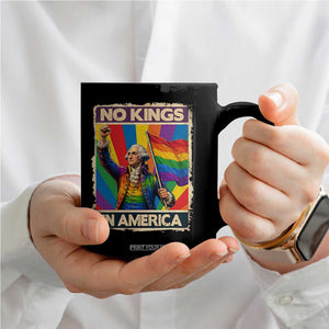 Funny Patriotic LGBT Graphic Coffee Mug No Kings In America