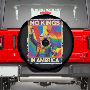 Funny Patriotic LGBT Graphic Spare Tire Cover No Kings In America TS12 Black Print Your Wear