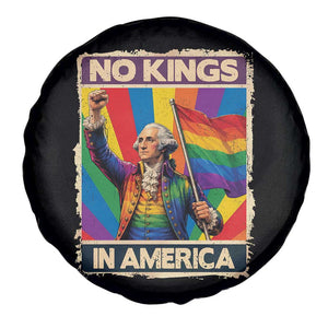 Funny Patriotic LGBT Graphic Spare Tire Cover No Kings In America TS12 Print Your Wear