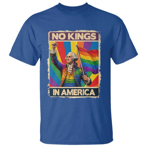 Funny Patriotic LGBT Graphic T Shirt No Kings In America TS12 Royal Blue Print Your Wear
