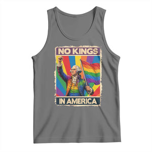 Funny Patriotic LGBT Graphic Tank Top No Kings In America
