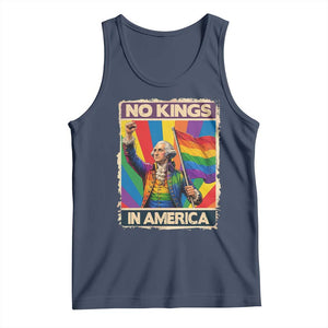 Funny Patriotic LGBT Graphic Tank Top No Kings In America