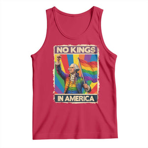 Funny Patriotic LGBT Graphic Tank Top No Kings In America