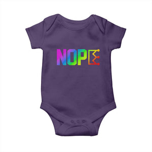Nope No Kings Graphic Baby Onesie Humorous Political Gift TS12 Purple Print Your Wear
