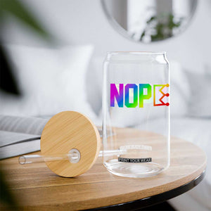 Nope No Kings Graphic Glass Can Humorous Political Gift TS12 Print Your Wear
