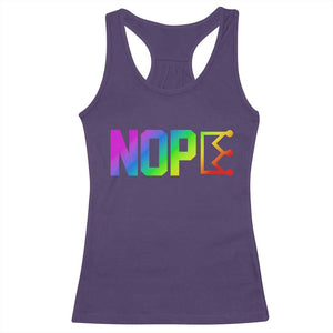 Nope No Kings Graphic Racerback Tank Top Humorous Political Gift